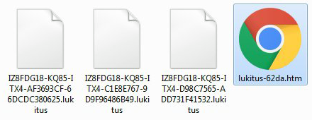 Fichiers .lukitus cryptés et note de rançon