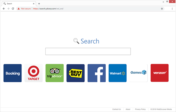 Search.ydserp.com, le moteur de recherche non autorisé hébergé par le virus WebDiscover Browser